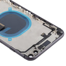 Battery Back Cover Assembly with Side Keys & Vibrator & Loud Speaker & Power Button + Volume Button Flex Cable & Card Tray for iPhone 8 Plus(Black)