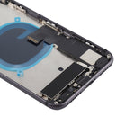 Battery Back Cover Assembly with Side Keys & Vibrator & Loud Speaker & Power Button + Volume Button Flex Cable & Card Tray for iPhone 8 Plus(Black)