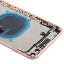 Battery Back Cover Assembly with Side Keys & Vibrator & Loud Speaker & Power Button + Volume Button Flex Cable & Card Tray for iPhone 8 Plus(Rose Gold)