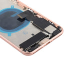 Battery Back Cover Assembly with Side Keys & Vibrator & Loud Speaker & Power Button + Volume Button Flex Cable & Card Tray for iPhone 8 Plus(Rose Gold)