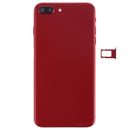 Battery Back Cover Assembly with Side Keys & Vibrator & Loud Speaker & Power Button + Volume Button Flex Cable & Card Tray for iPhone 8 Plus(Red)