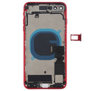 Battery Back Cover Assembly with Side Keys & Vibrator & Loud Speaker & Power Button + Volume Button Flex Cable & Card Tray for iPhone 8 Plus(Red)