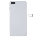 Battery Back Cover Assembly with Side Keys & Vibrator & Loud Speaker & Power Button + Volume Button Flex Cable & Card Tray for iPhone 8 Plus(Silver)