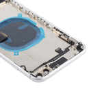 Battery Back Cover Assembly with Side Keys & Vibrator & Loud Speaker & Power Button + Volume Button Flex Cable & Card Tray for iPhone 8 Plus(Silver)
