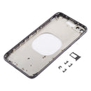 Transparent Back Cover with Camera Lens & SIM Card Tray & Side Keys for iPhone 8 Plus (Black)