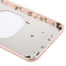 Transparent Back Cover with Camera Lens & SIM Card Tray & Side Keys for iPhone 8 Plus (Gold)