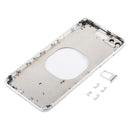 Transparent Back Cover with Camera Lens & SIM Card Tray & Side Keys for iPhone 8 Plus (White)