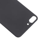 Easy Replacement Big Camera Hole Glass Back Battery Cover with Adhesive for iPhone 8 Plus(Black)