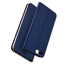 DUX DUCIS Skin Pro Series Horizontal Flip PU + TPU Leather Case for iPhone 8 Plus & 7 Plus , with Holder & Card Slots (Blue)