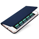 DUX DUCIS Skin Pro Series Horizontal Flip PU + TPU Leather Case for iPhone 8 Plus & 7 Plus , with Holder & Card Slots (Blue)