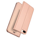 DUX DUCIS Skin Pro Series Horizontal Flip PU + TPU Leather Case for iPhone 8 Plus & 7 Plus , with Holder & Card Slots (Rose Gold)