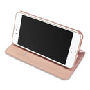 DUX DUCIS Skin Pro Series Horizontal Flip PU + TPU Leather Case for iPhone 8 Plus & 7 Plus , with Holder & Card Slots (Rose Gold)