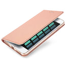 DUX DUCIS Skin Pro Series Horizontal Flip PU + TPU Leather Case for iPhone 8 Plus & 7 Plus , with Holder & Card Slots (Rose Gold)