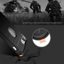 For iPhone 8 Plus Brushed Texture Fiber TPU Rugged Armor Protective Case(Red)