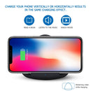 QK11 10W ABS + PC Fast Charging Qi Wireless Charger Pad(Black)