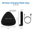 QK11 10W ABS + PC Fast Charging Qi Wireless Charger Pad(Black)