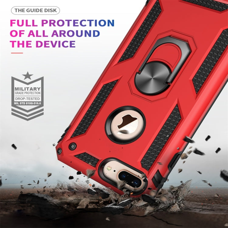 Sergeant Armor Shockproof TPU + PC Protective Case for iPhone 7 / 8 Plus, with 360 Degree Rotation Holder (Black)