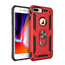 Sergeant Armor Shockproof TPU + PC Protective Case for iPhone 7 / 8 Plus, with 360 Degree Rotation Holder (Red)