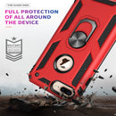 Sergeant Armor Shockproof TPU + PC Protective Case for iPhone 7 / 8 Plus, with 360 Degree Rotation Holder (Red)