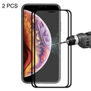 ENKAY Hat-Prince 0.2mm 9H 2.5D Full Screen Tempered Glass Film for iPhone XR(Black)