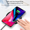 TOVYS-KC-N5 9V 1A Output Frosted Round Wire Qi Standard Fast Charging Wireless Charger, Cable Length: 1m(Black)