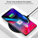 TOVYS-KC-N5 9V 1A Output Frosted Round Wire Qi Standard Fast Charging Wireless Charger, Cable Length: 1m(White)