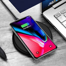 TOVYS-KC-N5 9V 1A Output Frosted Round Wire Qi Standard Fast Charging Wireless Charger, Cable Length: 1m(White)