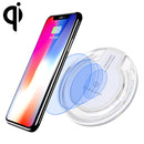 FANTASY 5V 1A Output Qi Standard Ultra-thin Wireless Charger with Charging Indicator, Support QI Standard Phones(White)