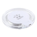 FANTASY 5V 1A Output Qi Standard Ultra-thin Wireless Charger with Charging Indicator, Support QI Standard Phones(White)