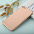 For iPhone 8 Plus & 7 Plus Fully Wrapped Drop-proof PC Protective Case Back Cover (Gold)