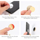 FLOVEME Universal Mini Car Phone Mount Aluminum Stick on Flat Magnet Key Holder, For iPhone 7/6/6s Plus/6/6s/5S/5/SE, and other Android, Xiaomi, Samsung, and Small devices(Silver)