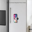 FLOVEME Universal Mini Car Phone Mount Aluminum Stick on Flat Magnet Key Holder, For iPhone 7/6/6s Plus/6/6s/5S/5/SE, and other Android, Xiaomi, Samsung, and Small devices(Silver)