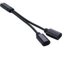 12cm 8 Pin Male to Dual 8 Pin Female Adapter Cable, For iPhone XR / iPhone XS MAX / iPhone X & XS / iPhone 8 & 8 Plus / iPhone 7 & 7 Plus / iPhone 6 & 6s & 6 Plus & 6s Plus / iPad, Support IOS 11.2(Black)