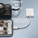 8 Pin to SD Card Camera Reader Adapter, Support iOS 9.2-11 System, For iPhone, iPad(White)