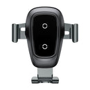Baseus 10W Max Aluminium Alloy + Glass Clamping Gravity Phone Holder Car Air Vent Mount Qi Wireless Charger, For iPhone, Galaxy, Sony, Lenovo, HTC, Huawei, and other 4-6.5 inch Smartphones(Tarnish)