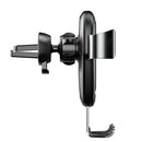 Baseus 10W Max Aluminium Alloy + Glass Clamping Gravity Phone Holder Car Air Vent Mount Qi Wireless Charger, For iPhone, Galaxy, Sony, Lenovo, HTC, Huawei, and other 4-6.5 inch Smartphones(Tarnish)