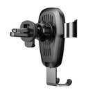 Baseus 10W Max Aluminium Alloy + Glass Clamping Gravity Phone Holder Car Air Vent Mount Qi Wireless Charger, For iPhone, Galaxy, Sony, Lenovo, HTC, Huawei, and other 4-6.5 inch Smartphones(Tarnish)