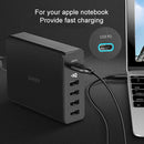 ANKER 2.4A USB-C / Type-C Power Delivery PD + 4 Ports Wall Changer for Mobile Phones / Tables / Macbooks(Black)