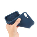 For iPhone 8 Plus & 7 Plus Dropproof Protective Soft TPU Back Case Cover(Blue)
