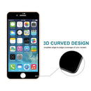 Anti-scratch 9H 10D Full Screen Privacy Anti-glare Tempered Glass Film for iPhone SE 2020 / 8 / 7(Black)