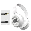 ZEALOT B570 Stereo Wired Wireless Bluetooth Subwoofer Headset with LED Color Screen Design & HD Microphone & FM, For Mobile Phones & Tablets & Laptops, Support 32GB TF Card Maximum(White)
