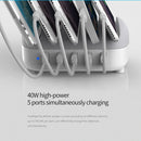 ORICO DUK-5P 40W 5 USB Ports Smart Charging Station with Phone & Tablet Stand(White)