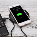 5V 2A Fast Charging Qi Wireless Charger Pad Station with Micro USB Cable(Black)