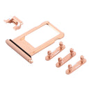 Card Tray + Volume Control Key + Power Button + Mute Switch Vibrator Key for iPhone 8 Plus(Gold)