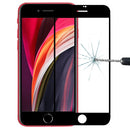For iPhone SE 2022 / 2020 Full Screen Large Arc Edge High Aluminum Tempered Glass Film(Black)