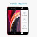 For iPhone SE 2022 / 2020 Full Screen Large Arc Edge High Aluminum Tempered Glass Film(Black)