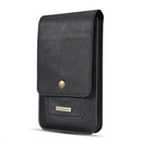 DG.MING Universal Cowskin Leather Protective Case Bag Waist Bag with Card Slots & Hook, For iPhone, Samsung, Sony, Huawei, Meizu, Lenovo, ASUS, Oneplus, Xiaomi, Cubot, Ulefone, Letv, DOOGEE, Vkworld, and other Smartphones Below 6.5 inch(Black)