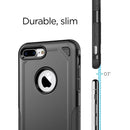 For iPhone 8 Plus & iPhone 7 Plus Shockproof Rugged Armor Protective Case(Black)