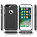 For iPhone 8 Plus & iPhone 7 Plus Shockproof Rugged Armor Protective Case(Black)