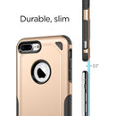 For iPhone 8 Plus & iPhone 7 Plus Shockproof Rugged Armor Protective Case(Gold)